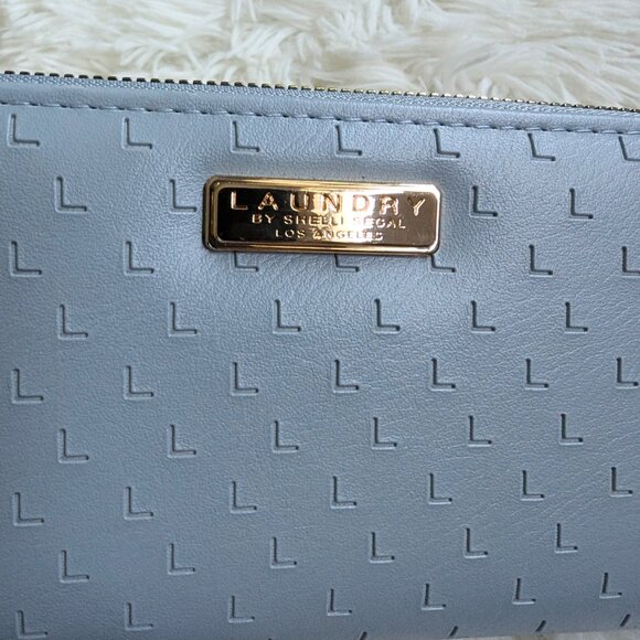Laundry by Shelli Segal, Double Zip Long Wallet, Grey Blue, NWT Retail $58 - Picture 3 of 10